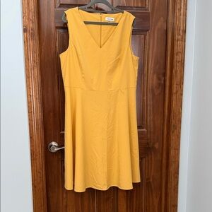 Calvin Klein Yellow Midi Dress
